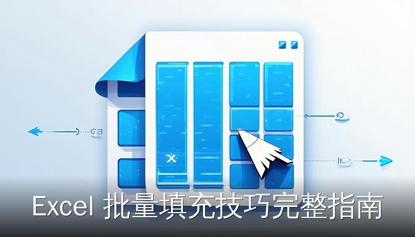 Excel批量填充技巧完整指南 扁平插画 表格与填充操作