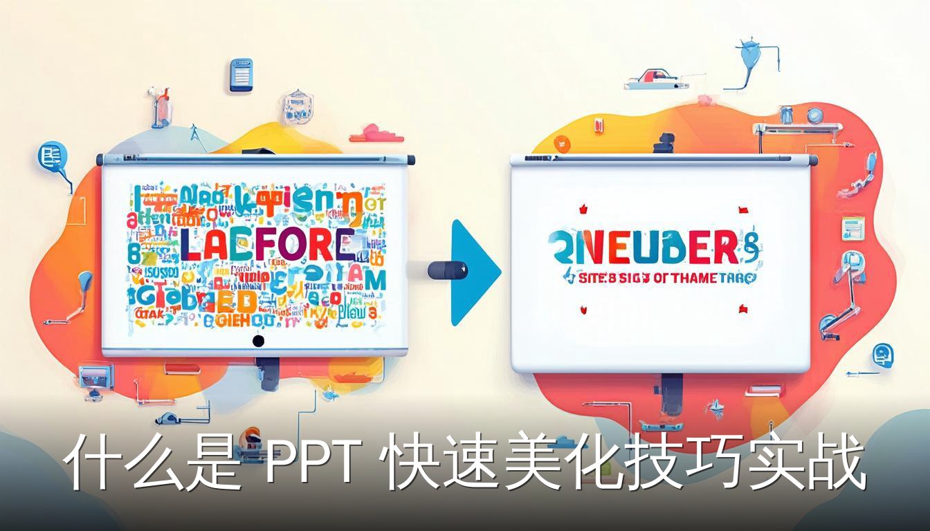 PPT快速美化技巧实战案例 改造前后对比插画
