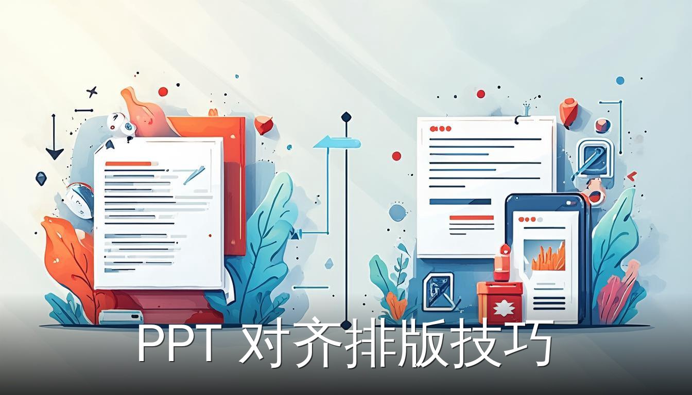 PPT 对齐排版前后对比，杂乱与整齐的视觉秩序